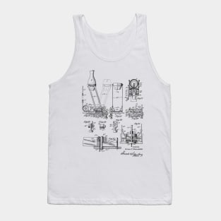 Automatic Bowling Mechanism Vintage Patent Hand Drawing Tank Top